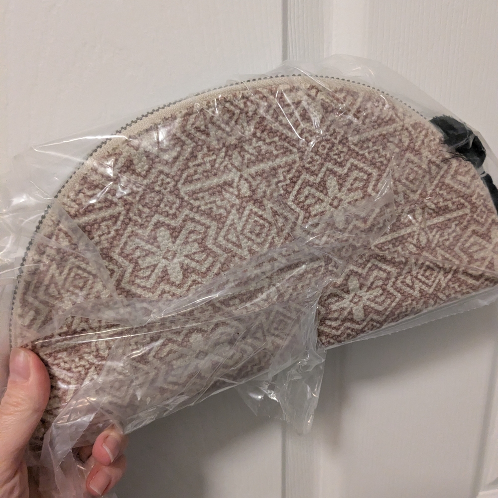 Pink and Cream Patterned Clutch